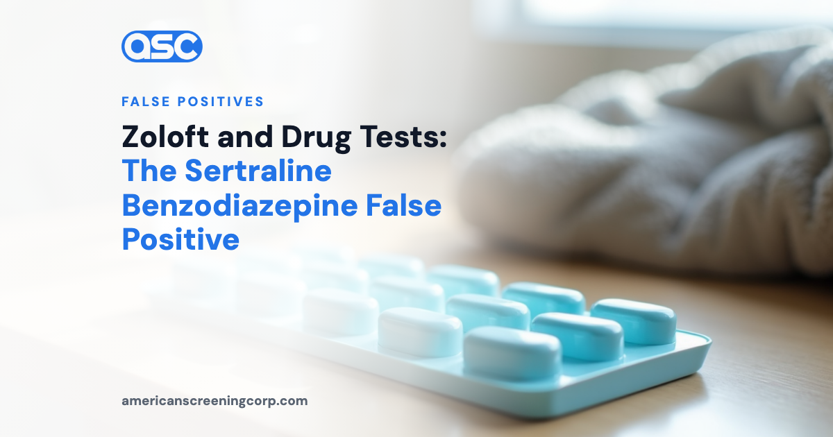 Zoloft and Drug Tests: The Sertraline Benzodiazepine False Positive