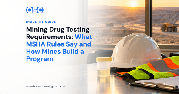 Mining Drug Testing Requirements: What MSHA Rules Say and How Mines Build a Program