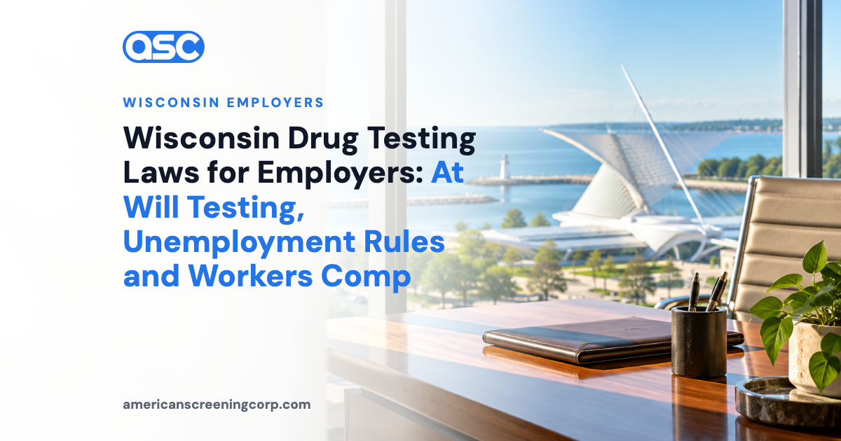 Wisconsin Drug Testing Laws for Employers: At Will Testing, Unemployment Rules and Workers Comp