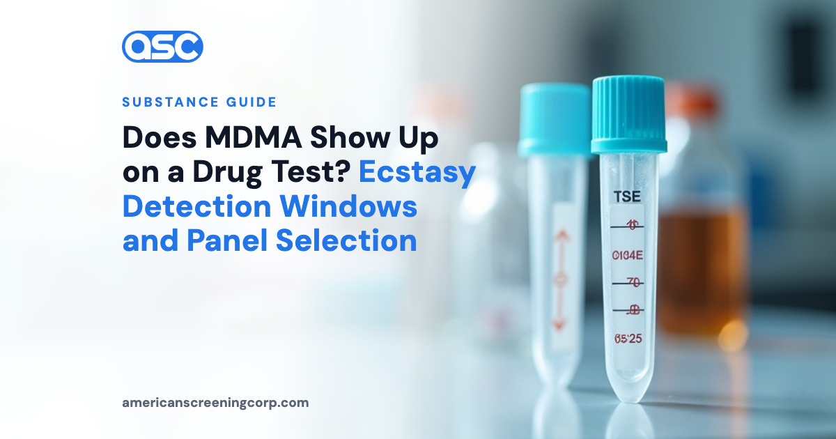 ¿Aparece el MDMA en un control de drogas? Ventanas de detección de éxtasis y selección de paneles
