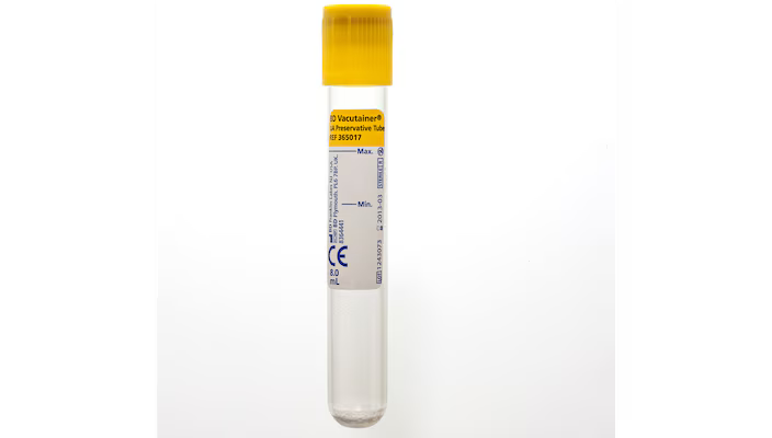 Tubos BD Vacutainer® para Recolección de Sangre 8mL con Cierre Hemogard (Amarillo)