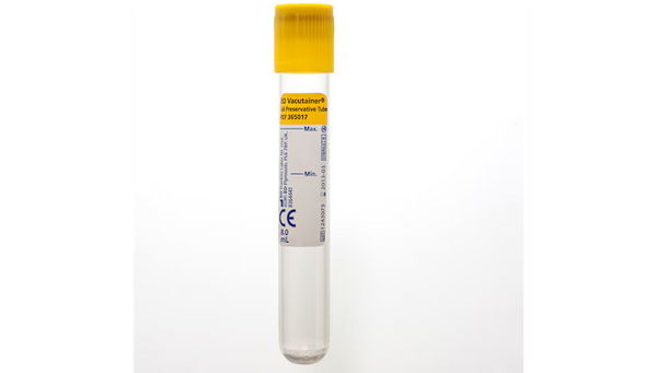 Tubos BD Vacutainer® para Recolección de Sangre 8mL con Cierre Hemogard (Amarillo)