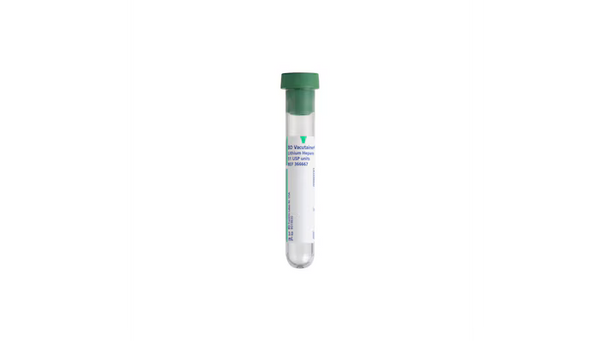 Tubos BD Vacutainer para Recolección de Sangre 3mL con Cierre BD Hemogard™ (Verde)