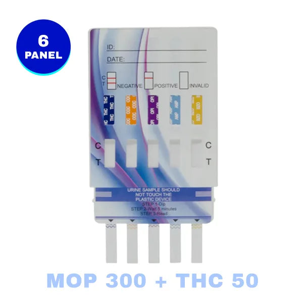 6 Panel Rapid Drug Test Dip Card CLIA Waived