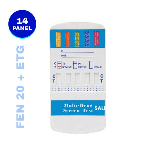 Tarjeta de Prueba de Drogas Multipanel de 14 Paneles con ETG y FEN