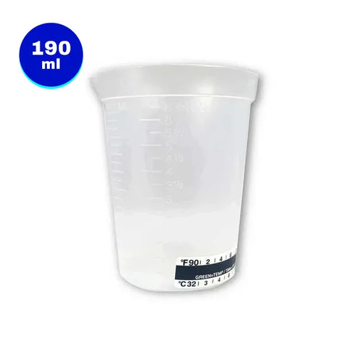 190 mL Plastic Beaker Cups with Temperature Strips