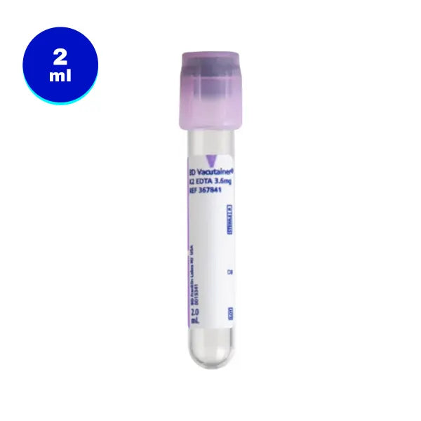 2mL BD Vacutainer Blood Collection Tubes with K2EDTA (Lavender) by BD