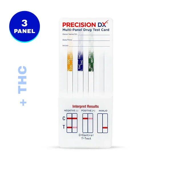 3 Panel Drug Test Dip Card by Precision DX