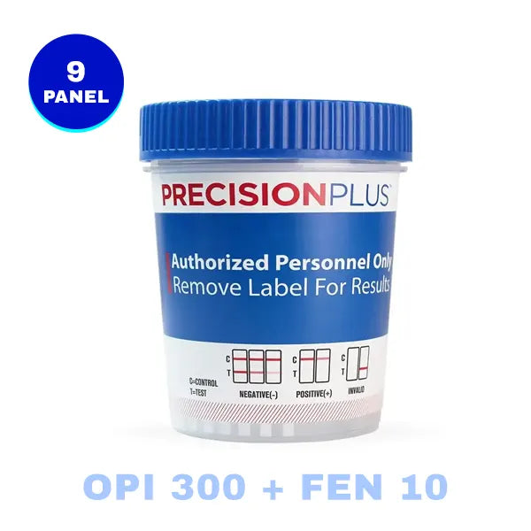 9 Panel Drug Test Cup with FEN - EXPIRY: OCT 2026 by Precision Plus