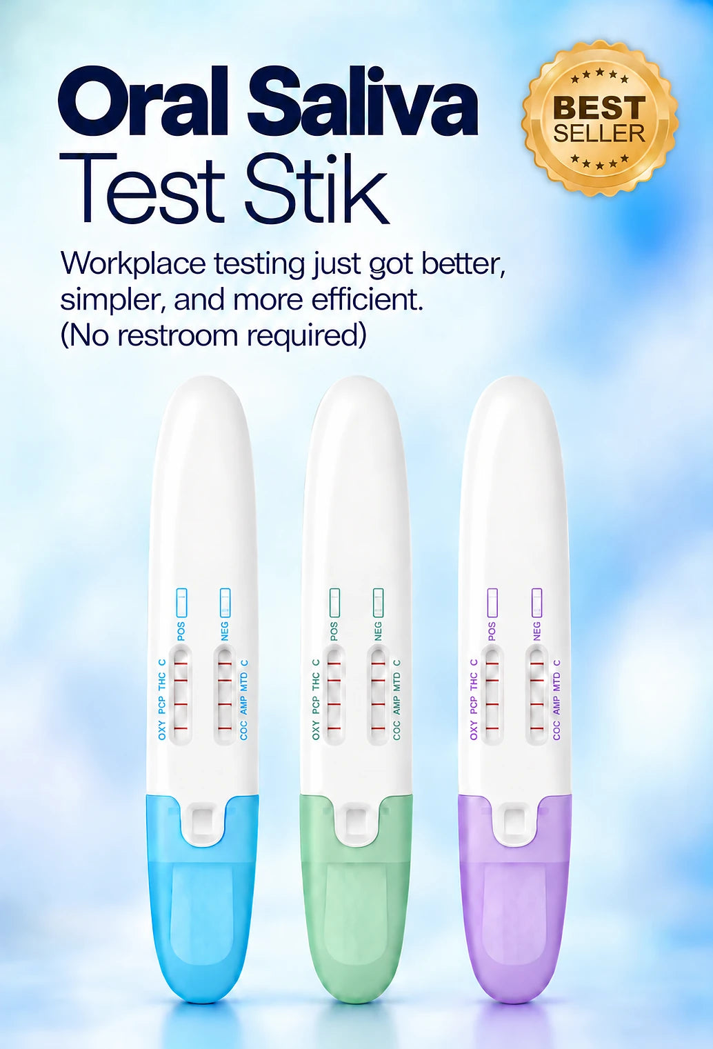 Best seller: Oral Saliva Test Stik. Workplace testing just got better, simpler, and more efficient. No restroom required.