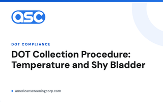 DOT urine collection procedure guide from American Screening Corp