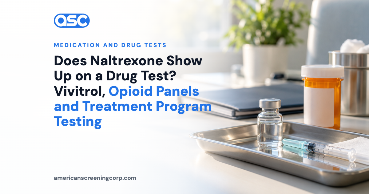 Does Naltrexone Show Up on a Drug Test? Vivitrol, Opioid Panels and Treatment Program Testing