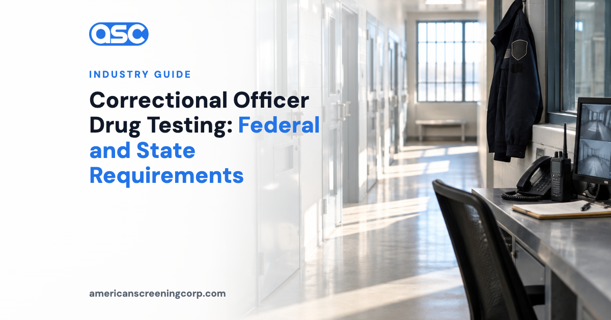 Correctional Officer Drug Testing: Federal and State Requirements
