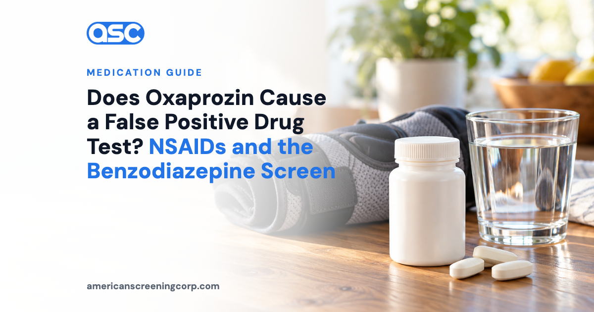 Does Oxaprozin Cause a False Positive Drug Test? NSAIDs and the Benzodiazepine Screen