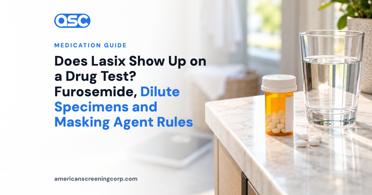 Does Lasix Show Up on a Drug Test? Furosemide, Dilute Specimens and Masking Agent Rules