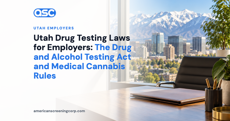 Utah Drug Testing Laws for Employers: The Drug and Alcohol Testing Act and Medical Cannabis Rules