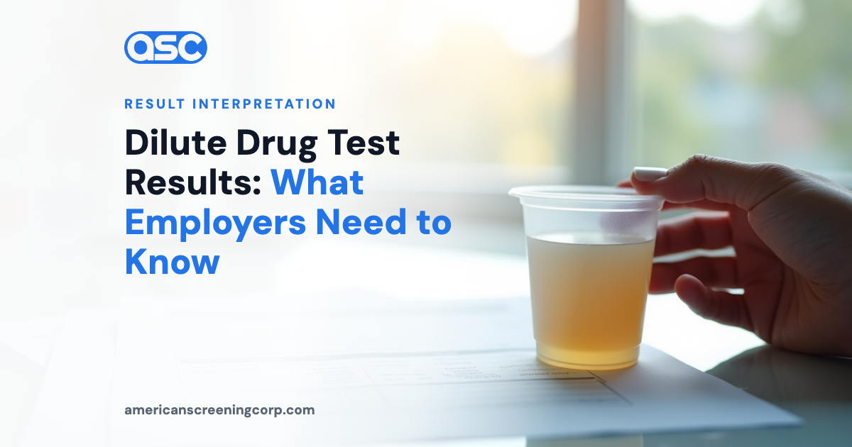 Dilute Drug Test Results: What Employers Need to Know