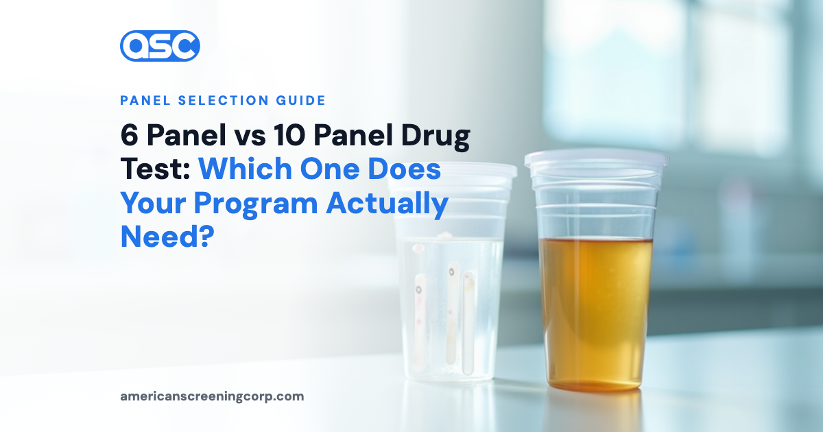6 Panel vs 10 Panel Drug Test: Which One Does Your Program Actually Need?