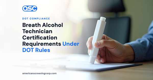 Breath Alcohol Technician Certification Requirements Under DOT Rules