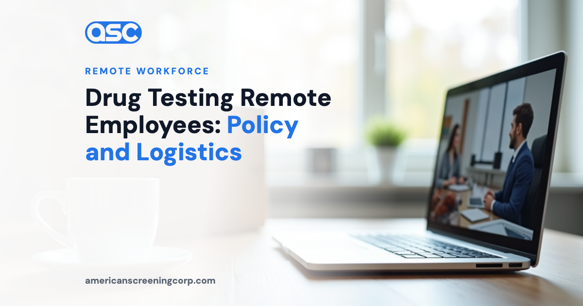 Drug Testing Remote Employees: Policy and Logistics