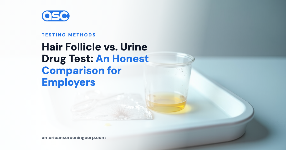 Hair Follicle vs. Urine Drug Test: An Honest Comparison for Employers