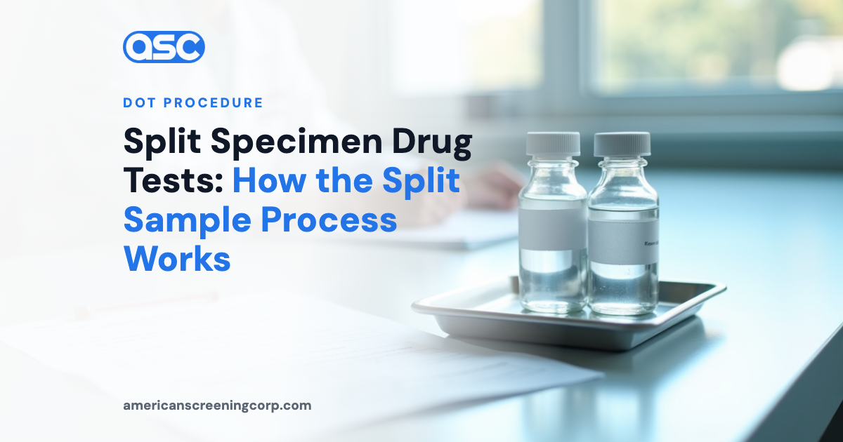 Split Specimen Drug Tests: How the Split Sample Process Works
