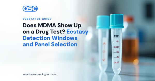 ¿Aparece el MDMA en un control de drogas? Ventanas de detección de éxtasis y selección de paneles