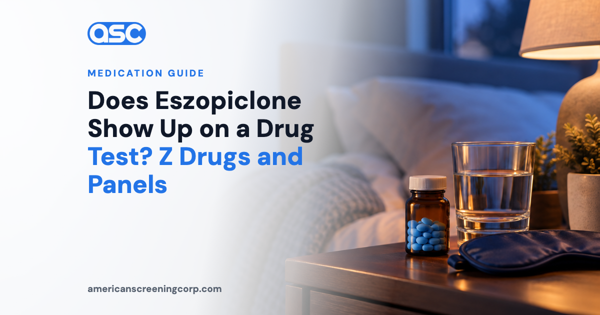 Does Eszopiclone Show Up on a Drug Test? Z Drugs and Panels