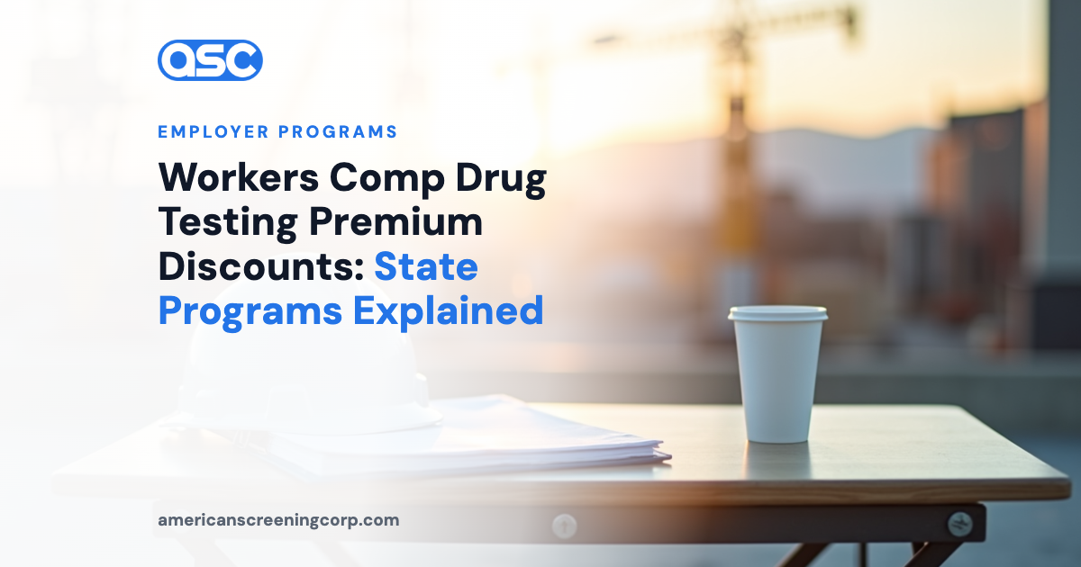 Workers Comp Drug Testing Premium Discounts: State Programs Explained