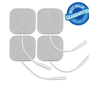 2" x 2" Premium White Cloth Electrodes by TENS Pros