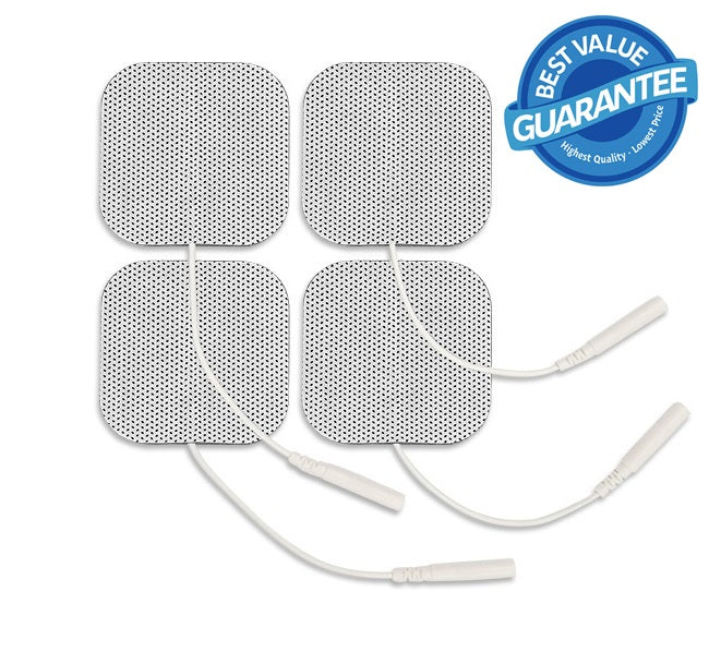 2" x 2" Premium White Cloth Electrodes by TENS Pros