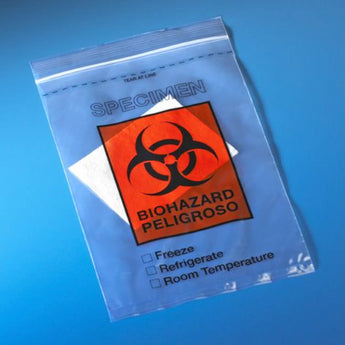 Biohazard Specimen Transport Bags w/ Removable Symbol