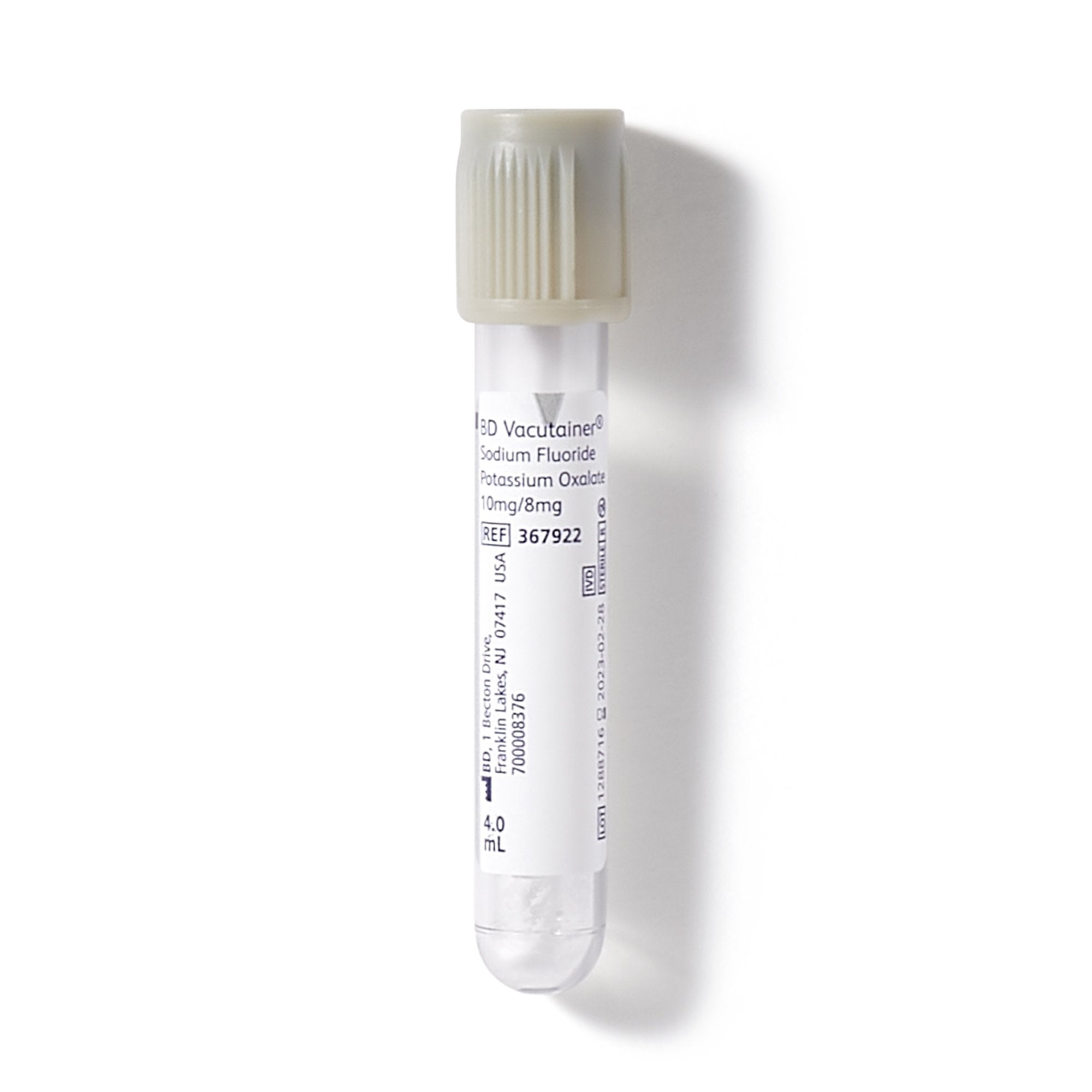 Blood Container Light Gray 4mL Blood Collection Vacutainer Tubes with Sodium Fluoride (Gray ...