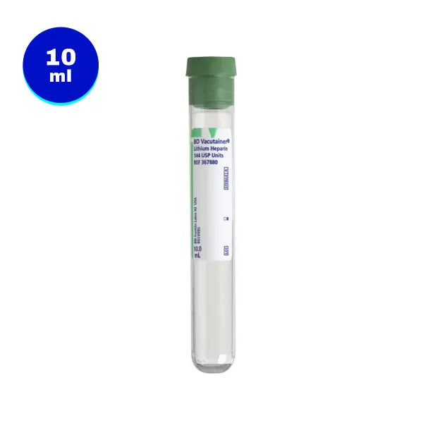 10mL BD Vacutainer Blood Collection Tubes with Conventional (Green) by BD