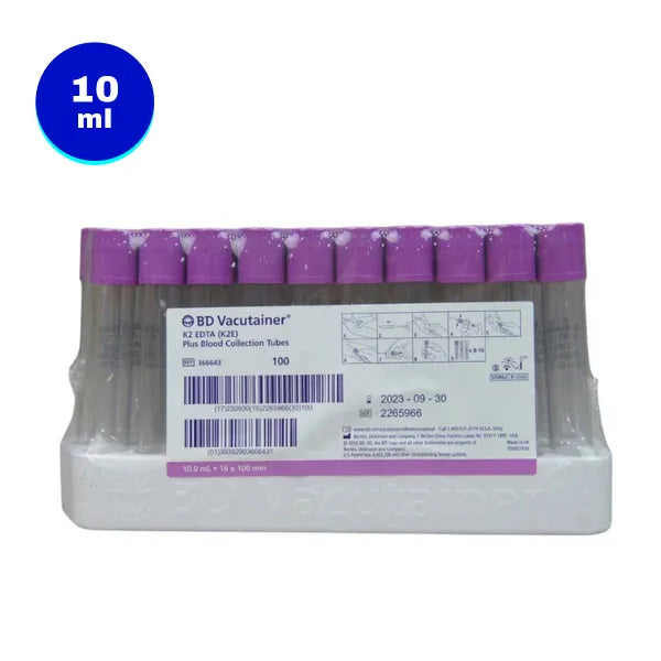 10mL BD Vacutainer Blood Collection Tubes with K2EDTA (Lavender) by BD