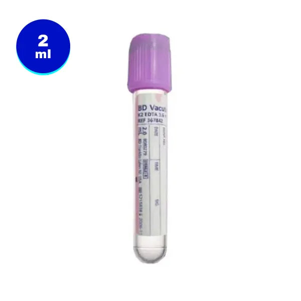 2mL BD Vacutainer Blood Collection Tubes with K2EDTA (Pink) by BD