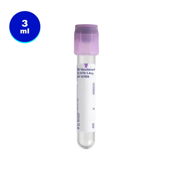 3mL BD Vacutainer Blood Collection Tubes with K2EDTA (Lavender) by BD