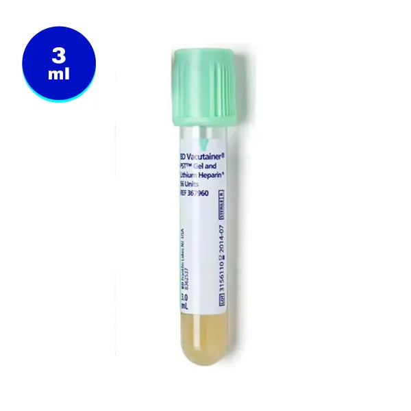 3mL BD Vacutainer Blood Collection Tubes with PST Lithium Heparin by BD