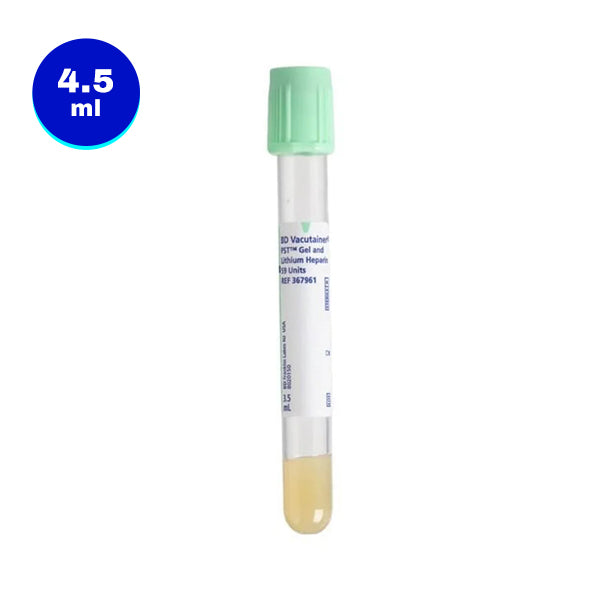 4.5mL BD Vacutainer Blood Collection Tubes with PST Lithium Heparin by BD