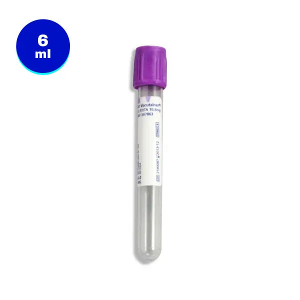 6mL BD Vacutainer Blood Collection Tubes with K2EDTA (Lavender) by BD