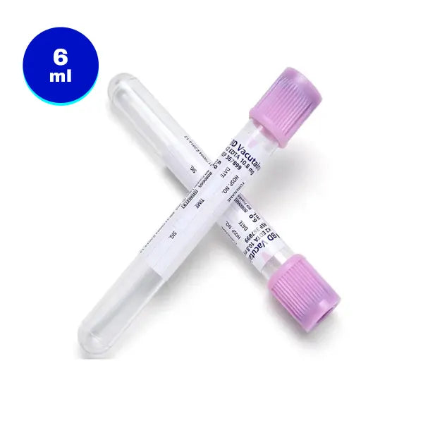6mL BD Vacutainer Blood Collection Tubes with K2EDTA (Pink) by BD