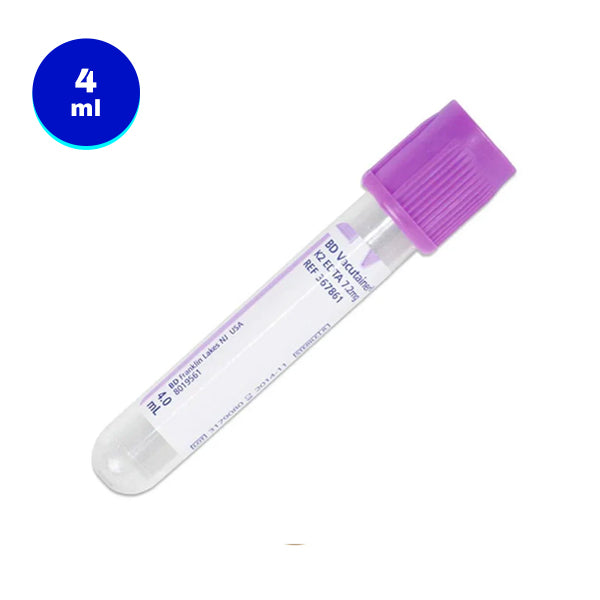 4mL BD Vacutainer Blood Collection Tubes with K2EDTA (Lavender) by BD