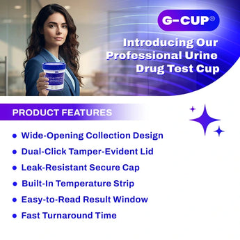 5 Panel Instant Drug Test 90 mL G-Cup W/ Adulterants — clinical drug screening product