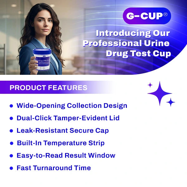 5 Panel Instant Drug Test 90 mL G-Cup W/ Adulterants — clinical drug screening product