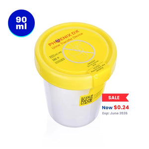 90 mL Vacutainer Cup with Temperature Strip - EXPIRY: JUNE 2026