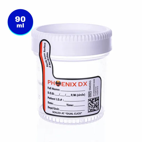 90 mL Specimen Cups with Temperature Strip