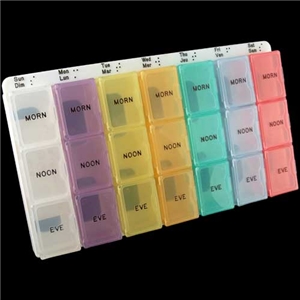 Color-Coded 3 Compartment Pill Planner 