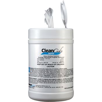 CleanCide Wipes 160ct <span style='font-size:12px; color:#7d7d7d;'><br>1 Case / 12 Canisters</span>