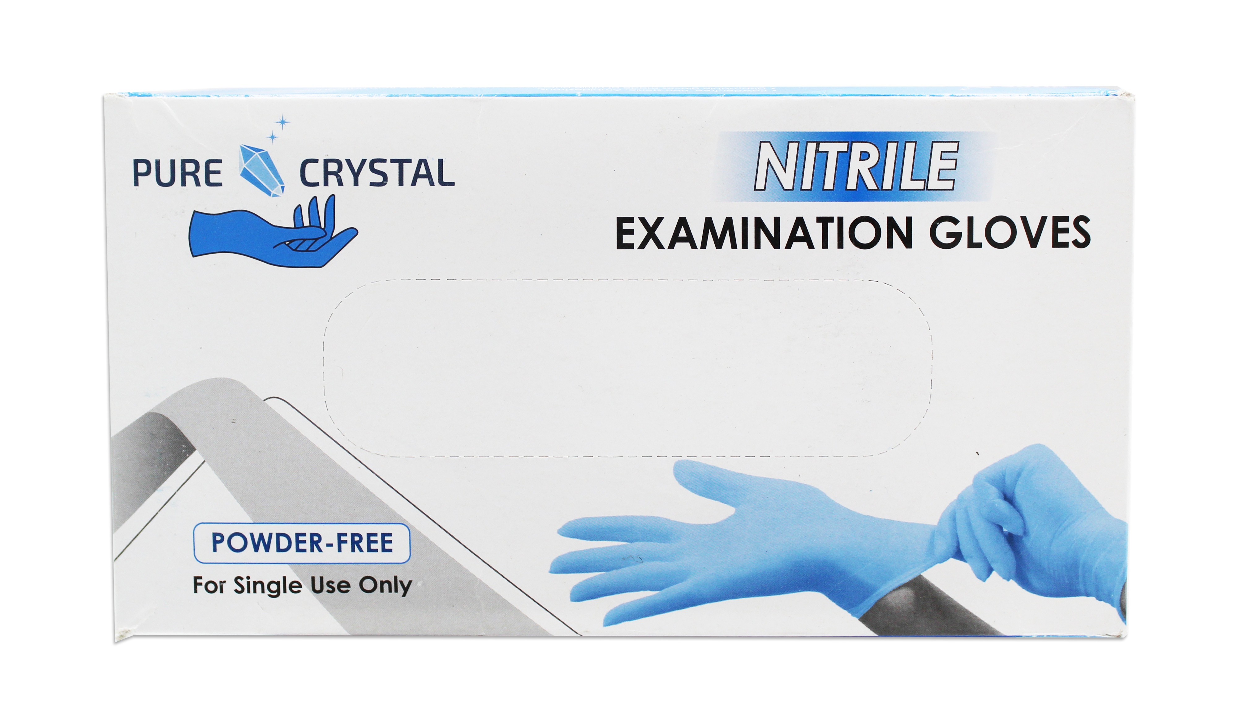 Pure Crystal Nitrile Exam Gloves- Small