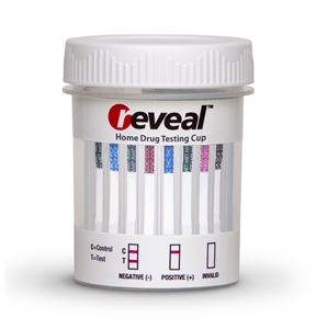 Reveal - 8 Panel Cup <span style='font-size:11px; color:#7d7d7d;'><br>THC, COC, AMP, OPI, mAMP, BZO, OXY, K2, (PH, SG ,OXI)</span>